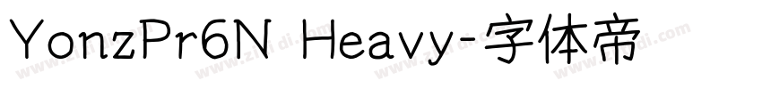 YonzPr6N Heavy字体转换